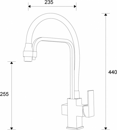 Смеситель Zorg Sanitary ZR 341-6 YF для кухонной мойки фото 2