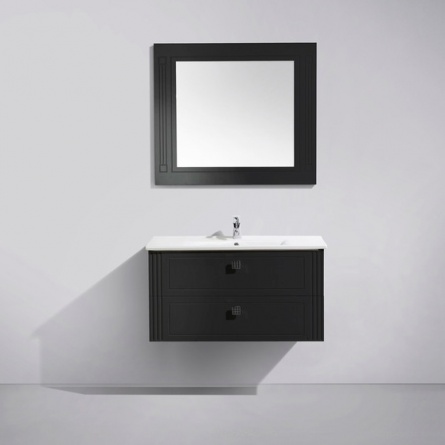 Тумба для комплекта BelBagno Atria 100 nero lucido 2 ящика фото 2