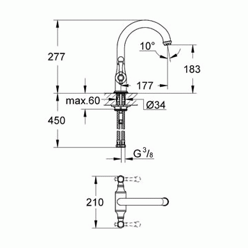 Смеситель для кухонной мойки Grohe Bridgeford фото 2