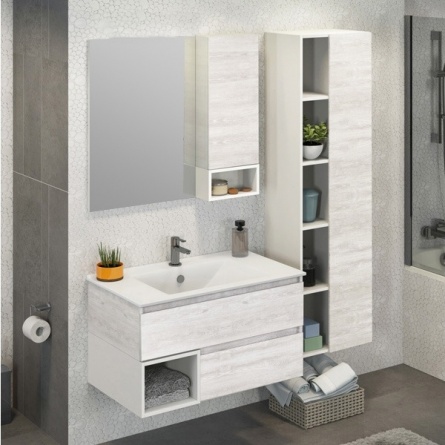 Мебель для ванной Comforty Турин 90 дуб белый фото 1