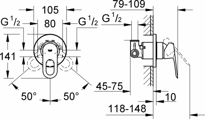 Душевой комплект Grohe BauLoop 124895 фото 6