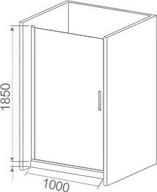Душевая дверь в нишу Good Door Pandora DR100(L/R) фото 5