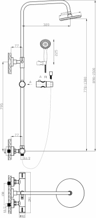 Душевая стойка Agger Thermo A2451200 фото 4