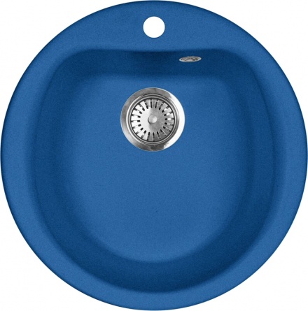 Мойка кухонная AquaGranitEx M-07 синяя фото 1