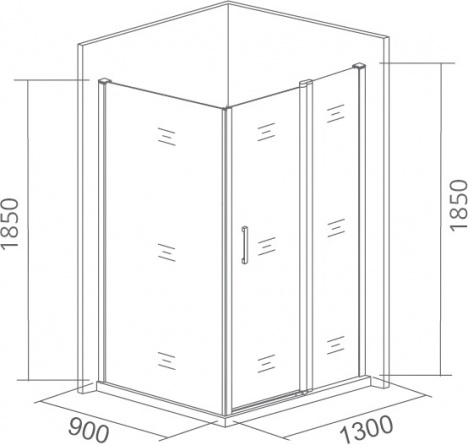 Душевой уголок Good Door Latte WTW+SP-G-WE 130x90 фото 4