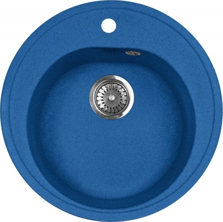 Мойка кухонная AquaGranitEx M-08 синяя фото 1