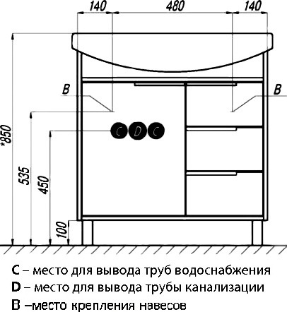 Тумба для комплекта в ванную фото 6