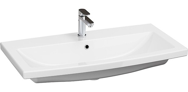 Мебель для ванной Marka One Mix 80П с 2 ящиками, бетон, push фото 5