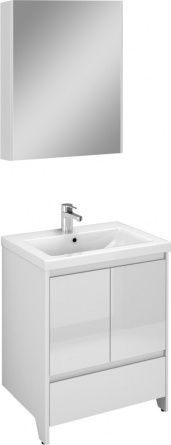 Мебель для ванной Velvex Klaufs 60.2D.1Y белая, напольная фото 1