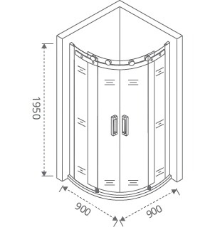 Душевой уголок Good Door Galaxy R-TD-90-C-CH фото 5