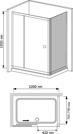 Душевой уголок RGW Classic CL-45 100x80 см шиншилла фото 3