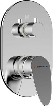 Смеситель Bravat Drop P69190C-RUS для ванны с душем фото 1