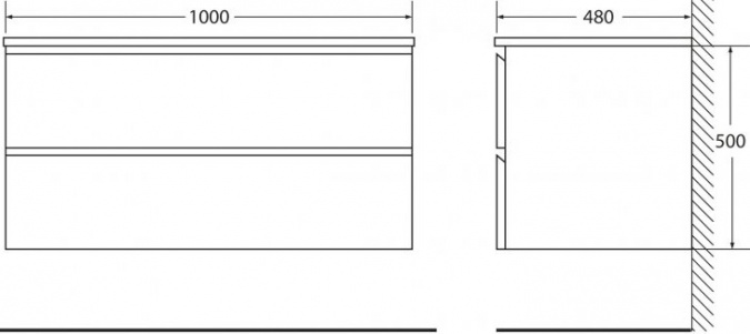 Тумба для комплекта BelBagno Luce 100 polissandro фото 4