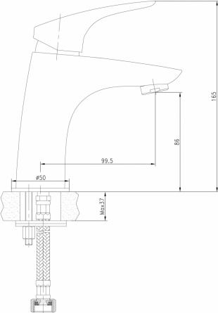 Смеситель Aquanet Techno SD90883 для раковины фото 4