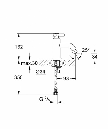 Смеситель для раковины Grohe Atrio Ypsilon (без смешивания) фото 2