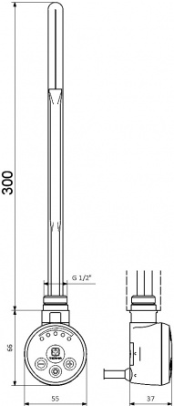Полотенцесушитель электрический Ника Modern ЛМ-2 100/30 хром фото 4