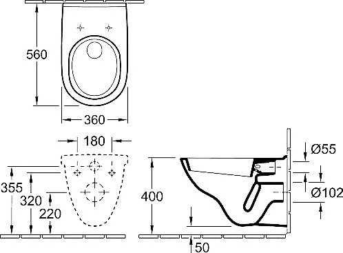 Комплект  Система инсталляции для унитазов Grohe Rapid SL 38750001 4 в 1 с кнопкой смыва + Унитаз подвесной Villeroy & Boch O'Novo 5660 H101 alpin фото 4