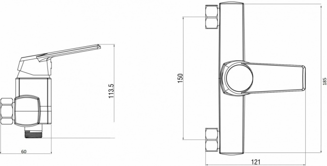 Смеситель Orange One Life P02-200cr для душа фото 6