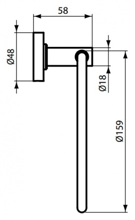 Полотенцедержатель Ideal Standard IOM кольцо фото 3