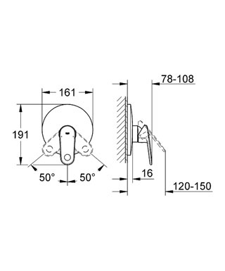 Смеситель Grohe Europlus II  для душа фото 2