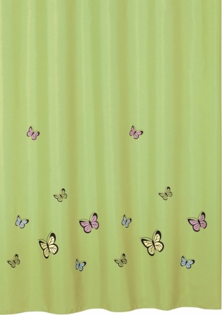 Штора для ванной Iddis Green Butterfly фото 1