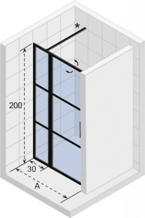 Душевая дверь в нишу Riho Grid GB104 110 см фото 3
