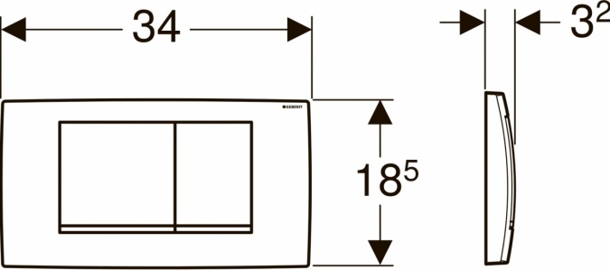 Кнопка смыва Geberit Twinline 30 115.899.KJ.1 фото 3