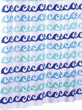 Штора для ванной Milardo Blue Curls фото 1