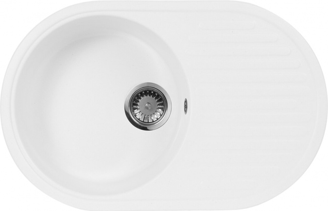 Мойка кухонная AquaGranitEx M-18 белая фото 1