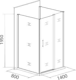 Душевой уголок Good Door Antares WTW+SP+SP 140х80х80х195 см фото 4
