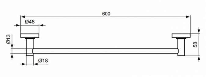 Полотенцедержатель Ideal Standard IOM 60 см фото 2