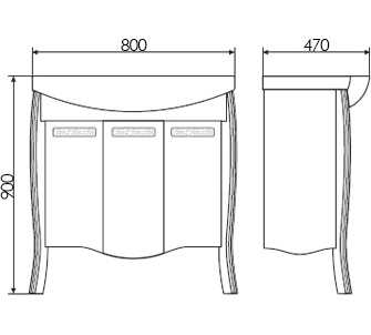 Мебель для ванной Comforty Венеция 80 белый глянец фото 6