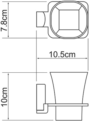Стакан Wasserkraft Leine K-5028White фото 3