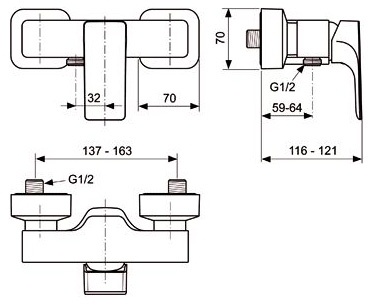 Смеситель для душа Ideal Standard Strada фото 2