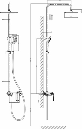 Душевая стойка D&K Gondolla DA1023701B14 фото 3
