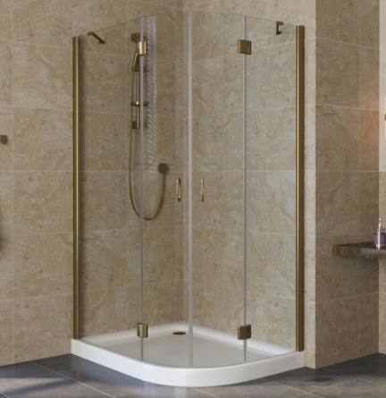 Душевой уголок Vegas Glass AFS-F Lux 110*90 05 01 L профиль бронза, стекло прозрачное фото 1