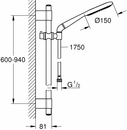 Душевой гарнитур Grohe Rainshower Icon 27277001 фото 3