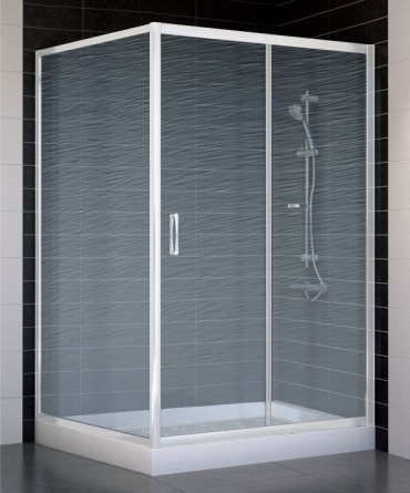 Душевой уголок Vegas Glass ZP+ZPV 120*100 01 02 стекло шиншилла, 120x100 фото 1