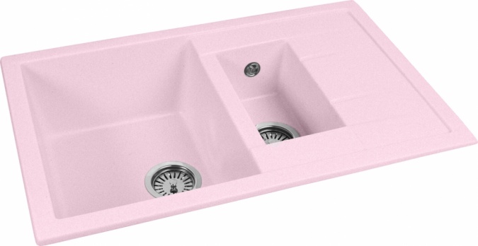 Мойка кухонная AquaGranitEx M-21k светло-розовая фото 2