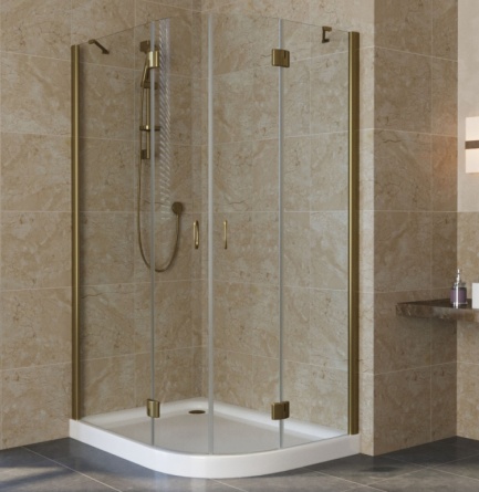 Душевой уголок Vegas Glass AFS-F Lux 120*80 05 01 L профиль бронза, стекло прозрачное фото 1