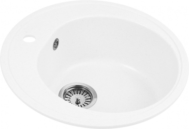 Мойка кухонная AquaGranitEx M-08 белая фото 2