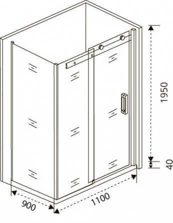 Душевой уголок Good Door Altair WTW+SP 110х90х195 см фото 4