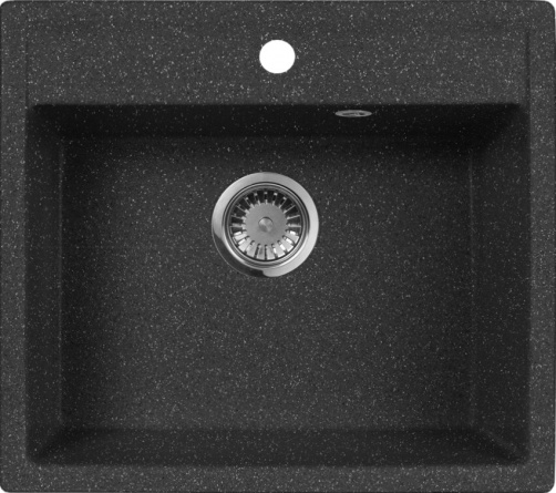 Мойка кухонная AquaGranitEx M-56 черная фото 1