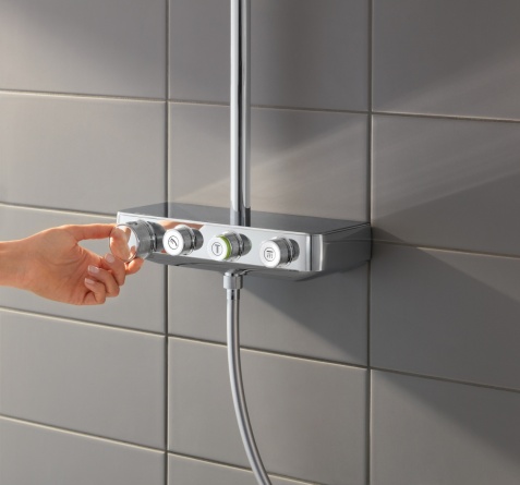 Душевая стойка Grohe Euphoria SmartControl 310 Duo Cube 26508000 с термостатом фото 5