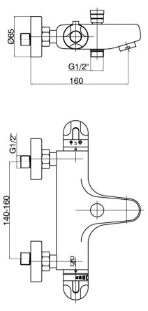 Термостат GPD Thermostatic  для ванны с душем фото 3