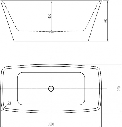 Акриловая ванна Aquanet Joy 150x72 фото 4