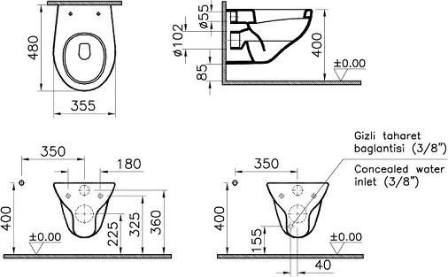 Комплект VitrA Arkitekt 9005B003-7211 кнопка хром фото 8