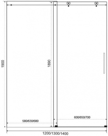 Душевая дверь в нишу Good Door Puerta WTW-120-C-CH фото 6