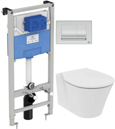 Комплект Ideal Standard Connect Air AquaBlade E212801 унитаз + инсталляция с кнопкой смыва фото 1