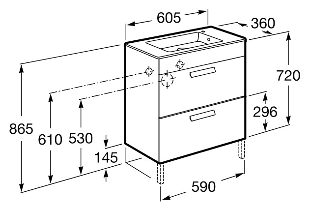 Мебель для ванной Roca Debba 60 венге фото 7